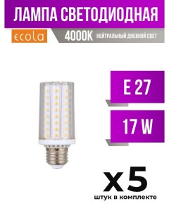 Лампа светодиодная E27 17W 4000K арт 447447 5 шт Ecola