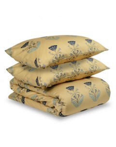 Комплект постельного белья двуспальный из сатина с принтом Летний цветок Essential Tkano