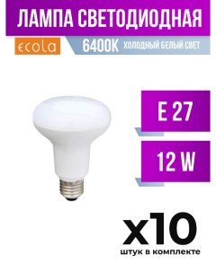 Лампа светодиодная E27 12W R80 6400K арт 661079 10 шт Ecola