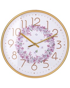 Кварцевые настенные часы пластиковые 30 5см Lilac 221 354 Lefard