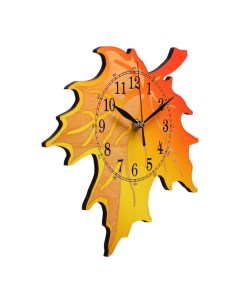 Часы настенные Осенний лист дискретный ход 27 х 25 см Соломон
