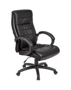 Кресло для руководителя 648 TPU черное искусственная кожа пластик 716341 Easy chair