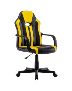 Кресло компьютерное Stripe GM 202 экокожа черное желтое 532510 Brabix