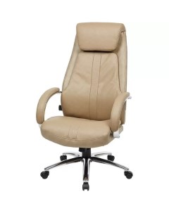 Кресло для руководителя 572 TR бежевое рециклированная кожа металл 871013 Easy chair