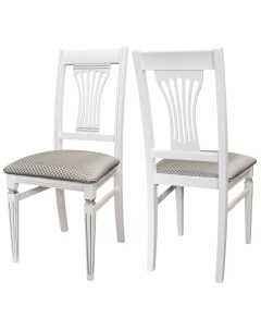 Комплект стульев Анри белый серебро Атина серебро 2 шт Мебелик