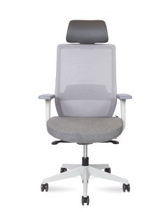 Кресло офисное Mono grey серый пластик серая ткань Norden