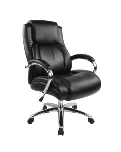 Кресло для руководителя 585 TR черное рециклированная кожа металл 1044981 Easy chair