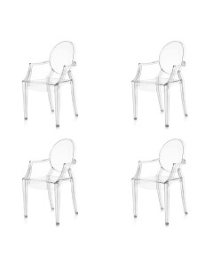 Комплект стульев 4 шт Ghost прозрачный Storeforhome