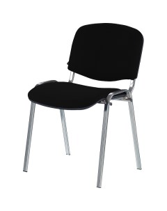 Офисный стул Изо каркас металл хром обивка ткань черная Furniture