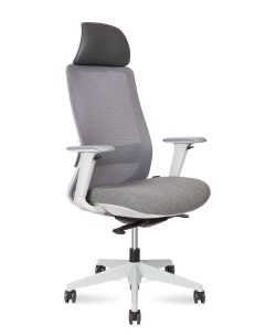 Кресло офисное Como grey серый пластик серая ткань Norden