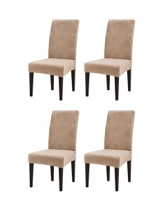 Комплект чехлов на стул со спинкой Вельвет 4шт 10711 Luxalto