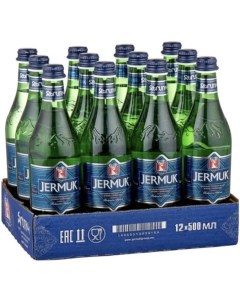 Вода минеральная Джермук 0 5 л х 12 бутылок газированная стекло Jermuk