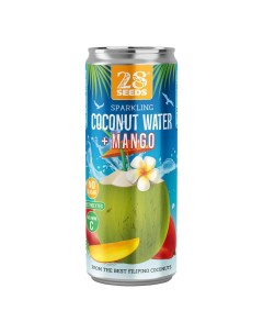 Газированный напиток Кокосовая вода манго 0 33 л 28 seeds