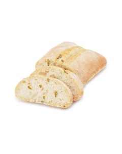 Хлеб Чиабатта пшеничный с оливками 190 г Nobrand