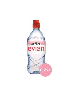 Вода минеральная негазированная пластик 0 75 л Evian