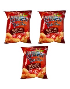 Чипсы картофельные со вкусом томатов 3 шт по 50 г Oishi
