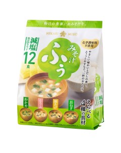 Мисо суп Хикари с пониженным содержанием соли 12 порц 4 вида 167 4г Hikari