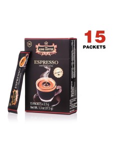 Кофе растворимый эспрессо 15 стиков по 2 5 г King coffee