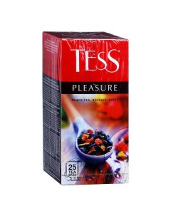 Чай черный Pleasure с шиповником и яблоком в пакетиках 1 5 г х 25 шт Tess