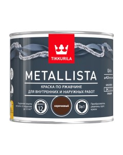 Краска Metallista коричневый 0 4 л Tikkurila