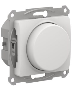 SE Glossa Белый Светорегулятор диммер повор нажим LED RC 400Вт мех Systeme electric