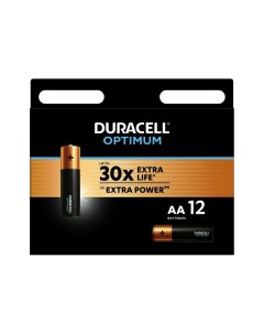 Батарейки Optimum щелочные размера АА 12 шт Б0056028 Duracell