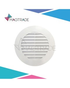 Круглая вентиляционная решетка с фланцем D88 мм АБС пластик белый Magtrade