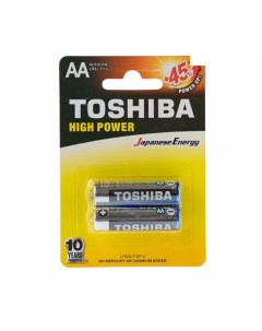 Батарейка Alkaline 1 5 В AA LR6 2 штуки в блистере Toshiba