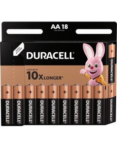 Батарейка Alkaline 1 5В АА LR6 18 штук Duracell