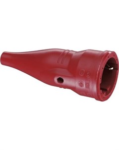 Кабельная резиновая розетка с мультизаземлением IP44 16A 2P E 250V красный 1479040 Abl