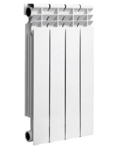 Алюминиевый радиатор 4 секции белый Lammin
