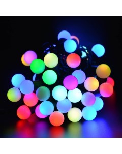 Световая гирлянда новогодняя Большие шарики L R FRGB 50L 5 м разноцветный Торг хаус