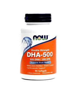 DHA 500mg 90 Softgel ДГК 500 Концентрированные омега 3 жирные кислоты Now