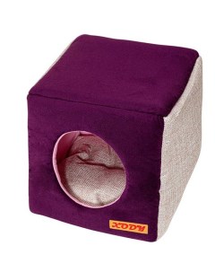 Домик для кошек и собак Куб Трансформер 2 Violet 35х35х35 см Xody