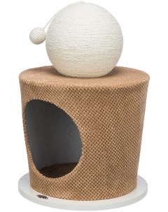 Домик с когтеточкой шаром для кошек МДФ плюш ф 36 х 50 см Trixie