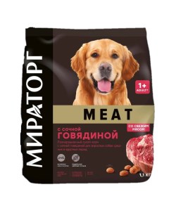 Сухой корм для собак Meat Adult для средних и крупных пород говядина 1 1кг Winner
