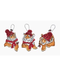 Набор для вышивания Christmas Tigers Toys kit L8017 Letistitch