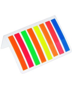 Блок закладки с липким краем 5 мм х 45 мм пластик 21 лист в блистере 8 цветов МИКС Calligrata