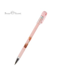 Ручка шариковая BrunoVisconti MagicWrite Олененок на пеньке узел 0 5 мм синие чернила Nobrand
