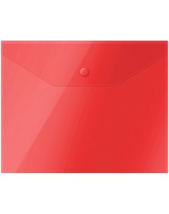 Папка конверт на кнопке А5 190 240мм 150мкм пластик полупрозрачная к Officespace