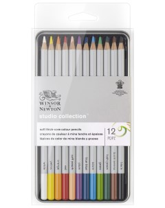 Набор карандашей цветных Winsor Newton W N 0490012 12 цв в металлической коробке Winsor & newton
