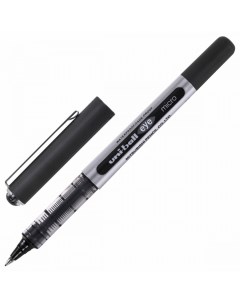 Ручка роллер Uni Ball Eye 0 3мм черный цвет чернил корпус серебристый 12шт Uni mitsubishi pencil