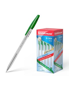 Ручка шариковая R 301 Classic Stick 43187 зеленые 1 мм 1 шт Erich krause