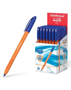 Набор из 50 шт Ручка шариковая масляная U 108 Orange синяя корпус оранжевый Erich krause