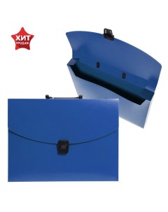 Папка портфель а4 1 отделение 700 мкм до 300 листов синяя Calligrata