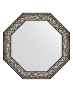 Зеркало в багетной раме византия серебро 99 мм 78 8х78 8 см Evoform