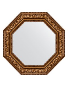 Зеркало в багетной раме виньетка состаренная бронза 109 мм 70 6х70 6 см Evoform