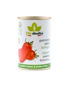 Томаты очищенные в томатном соке 400 г Bioitalia