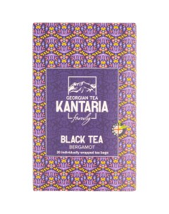 Черный чай Бергамот 20 пирамидок 50 г Kantaria