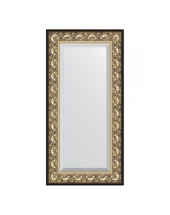 Зеркало с фацетом в багетной раме барокко золото 106 мм 60х120 см Evoform